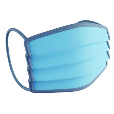 3 D Illustration Of Blue Medical Mask 3D Icon
