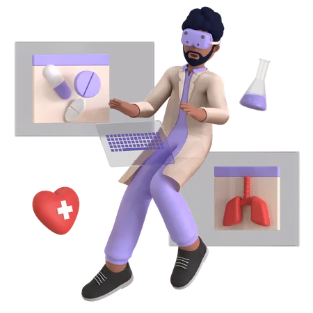 Medical Metaverse  3D Illustration
