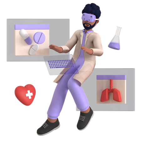 Medical Metaverse  3D Illustration