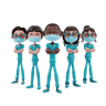 medical staff 3d illustration