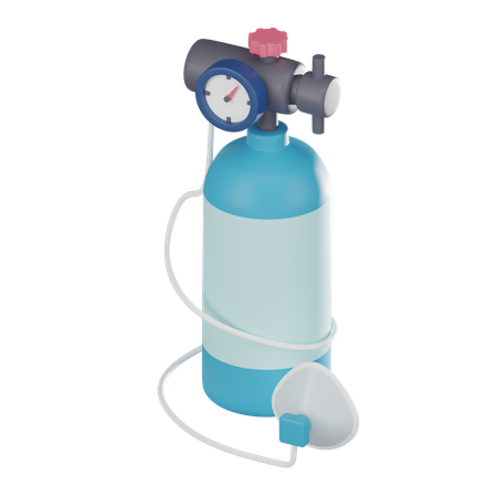 Medical Oxygen Tank  3D Icon
