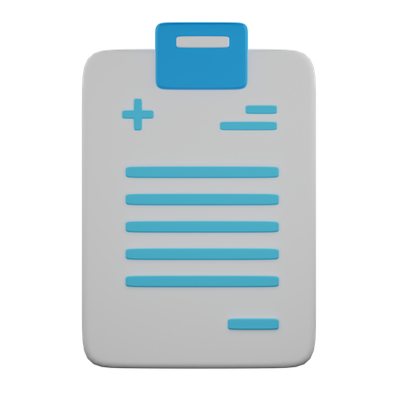 Medical Prescription  3D Icon