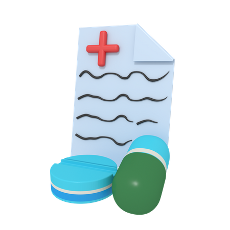 Medical Recipt  3D Icon