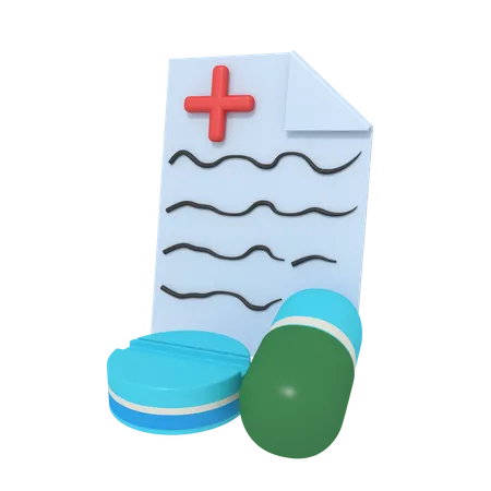 Medical Recipt  3D Icon