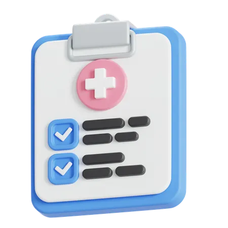 Medical Record Of A Patient 3D Icon