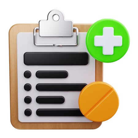 医療記録  3D Icon