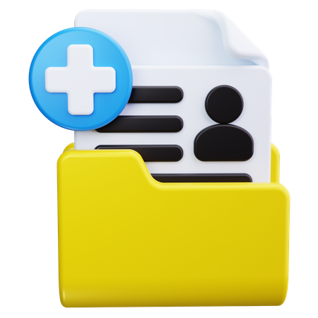 医療記録  3D Icon