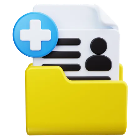 医療記録  3D Icon