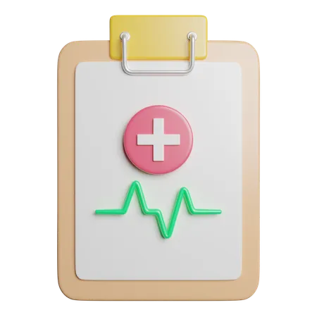 Medical Records Test 3D Icon