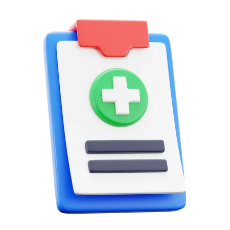 Hospital Clinic Paper Clipboard For Patient Treatment Diagnose History Medical 3 D Icon Illustration Render Design 3D Icon