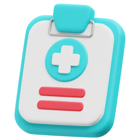 Medical Report  3D Icon