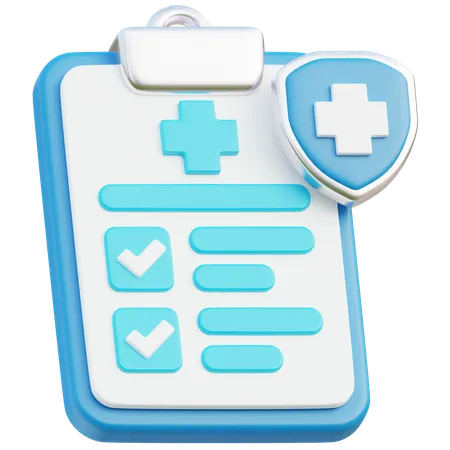 A 3 D Illustration Of A Clipboard For Medical Reports With A Blue Border And Checkmarks Plus A Matching Stethoscope Suitable For Healthcare Documentation 3D Icon