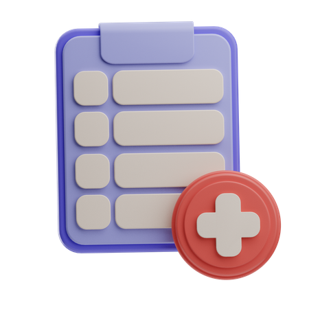 Medical Report  3D Icon