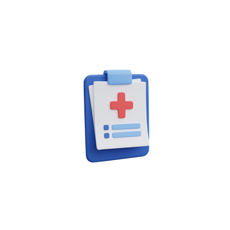 Medical Report  3D Icon