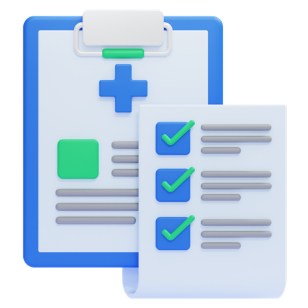 Medical Report  3D Icon