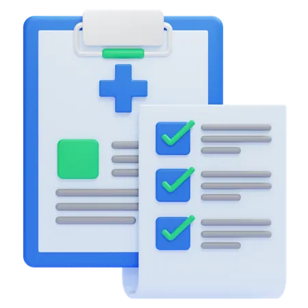 Medical Report  3D Icon