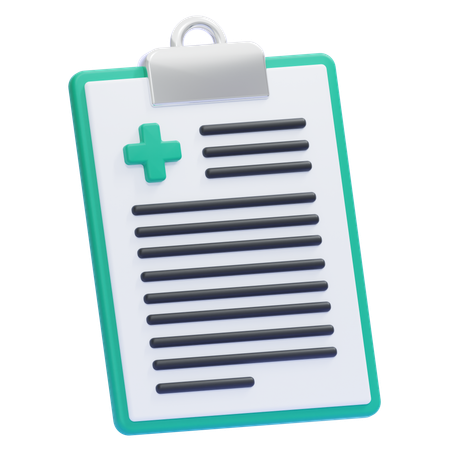 Medical Report  3D Icon