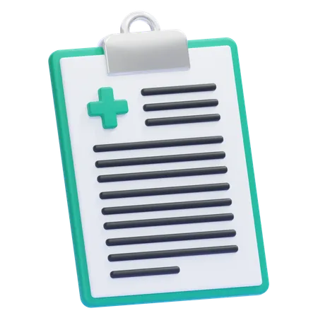 Medical Report  3D Icon