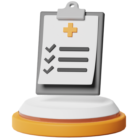 Medical Report  3D Icon