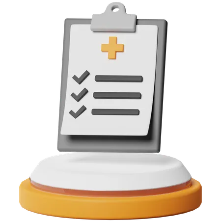 Medical Report  3D Icon