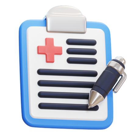 Medical Report  3D Icon