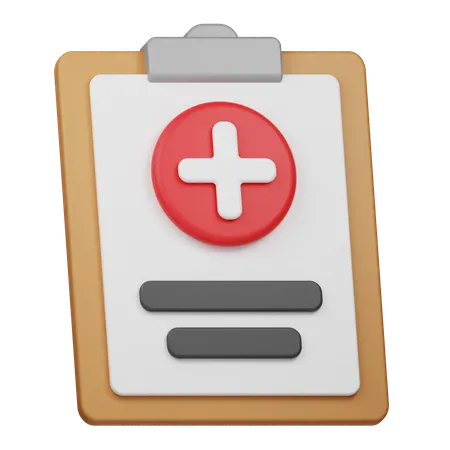 Medical Report  3D Icon