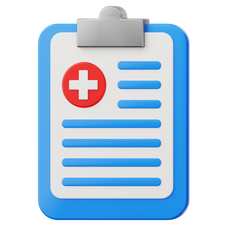 Medical Report  3D Icon