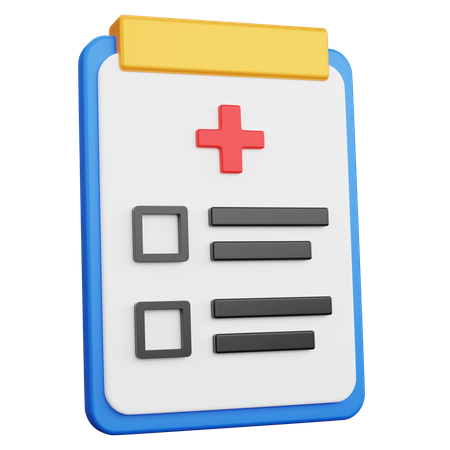 Medical Report  3D Icon