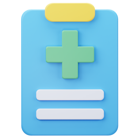 Medical Report  3D Icon