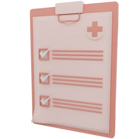 Medical Report  3D Icon