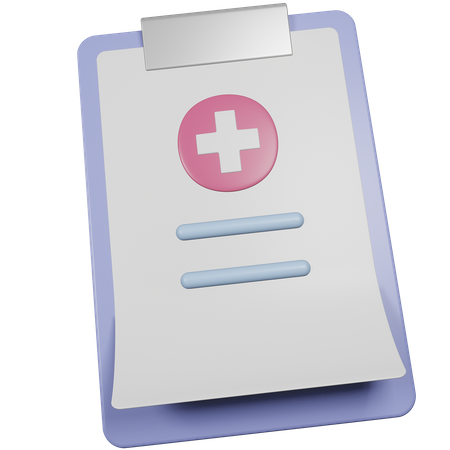 Medical Report  3D Icon