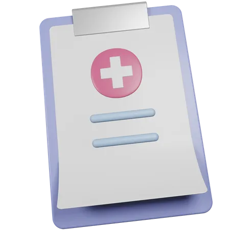 Medical Report  3D Icon