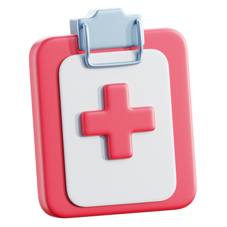 Medical Report  3D Icon