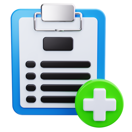 Medical Report  3D Icon