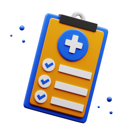 Medical Report  3D Icon