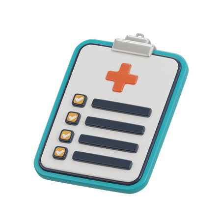 Medical Report  3D Icon