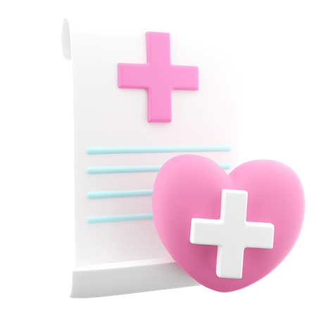 Medical Report  3D Icon