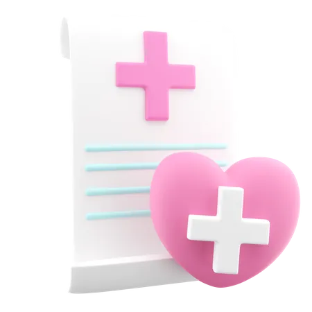 Medical Report  3D Icon