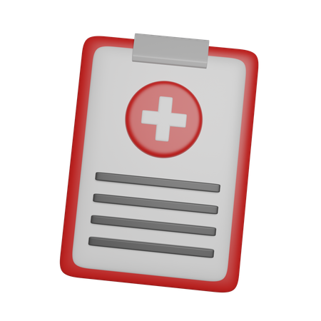 Medical Report  3D Icon