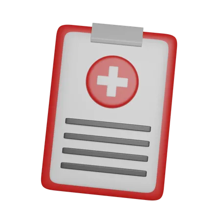 Medical Report  3D Icon