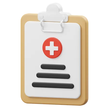 Medical Report  3D Icon