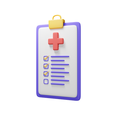 Medical Report  3D Icon