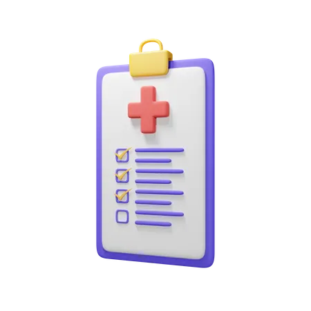 Medical Report  3D Icon