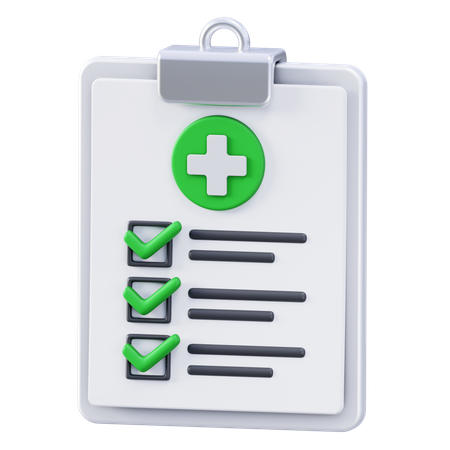 Medical Report  3D Icon