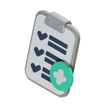 Medical Report  3D Icon