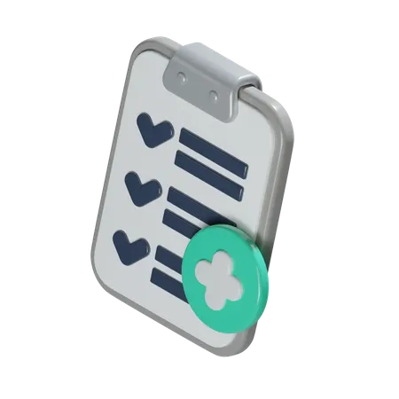 Medical Report  3D Icon