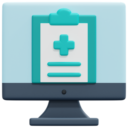 Medical Report  3D Icon