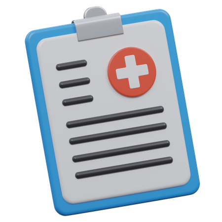 Medical Report  3D Icon