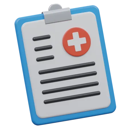 Medical Report  3D Icon