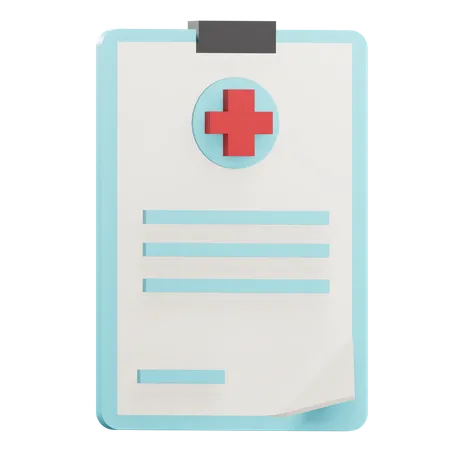 Medical Report  3D Icon